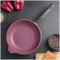Сковорода KUKMARA Trendy style, d 22 см, h 6 см, съёмная ручка, антипригарное покрытие, алюминий, фиолетовая