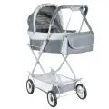 Ясюкевич Коляска для кукол №7, с сумкой, цвет серый