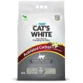 Cat's White Activated Carbon Vanilla комкующийся наполнитель с активированным углем и ароматом ванили для кошачьего туалета (10л)