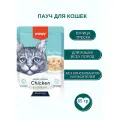 Паучи Wanpy Cat для кошек из курицы и трески 85 г х 12 шт