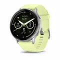 Умные часы Garmin Venu 4 45mm Silver Bezel With Citron Silicone Band 010-03014-02