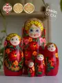 Матрешка деревянная детская развивающая игрушка традиционная 5 мест 15 см Орнамент
