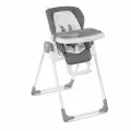 Стульчик JANE Mila Star, для кормления, складной, для детей с рождения, светло-серый