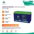 Тяговый аккумулятор Sunways Marine SMB GP 12В 100Ач AGM аккумулятор для лодки, мотора, 1 шт.