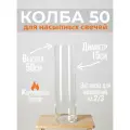 Подсвечник для свечей ROScandles, стеклянный, цилиндр, 15х50 см, прозрачный