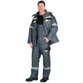 Костюм ховард: зимний куртка длинная, полукомбинезон темно-серый с черным и лимонной отделкой р. 44-46/182-188 / Костюм рабочий мужской / Костюм рабочий