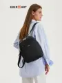 Городской рюкзак для ручной клади Eberhart Backpack, нейлон, черный, 25*12*33.5 см, 0.42 кг, 9.78 л / Стильный, прочный и легкий рюкзак для похода и путешествий в самолет