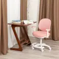 Кресло компьютерное Tetchair RAINBOW детское на колесиках для школьника, розовый