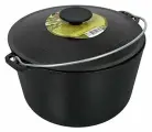 Казан чугунный 10л, с крышкой BOYSCOUT