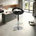 Барный стул Эколайн диско, пластик, металл, основание в форме диска, чёрный
