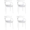 Набор 4 шт. Стул обеденный DOBRIN MASTERS, LMZL-PP601, белый (W-02)