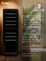 Винный шкаф TESLER CWC-308 BLACK LD, черный, левостороннее открытие дверцы, 30 бут, электронное управление
