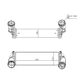 NISSENS 96364 (17517533475 / 17517809321 / 7809321) интеркулер BMW (БМВ) e70 / e71 2.8-3.5i / 3.0d 08