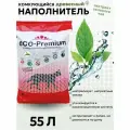 Eco-premium Наполнитель древесный комкующийся с зелеными гранулами 55 л