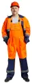 Костюм сигнальный (куртка/полукомбинезон) оранжевый синий 44-46/170-176
