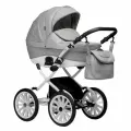 Коляска 2в1 Indigo Special Plus 14 универсальная, всесезонная, коричневый (04), серый