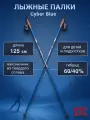 Лыжные палки STC Cyber Blue 125 см деколь гибрид 60/40 для беговых лыж гоночные
