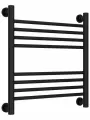 СУНЕРЖА Богема+ прямая Полотенцесушитель 500х500 (8 ступ.) черный матовый, унив. под. 3/4