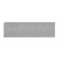 Сенсорный выключатель 8 клавиш, 4 поста (2G+2G+2G+2G) стекло 299х86мм цвет серый