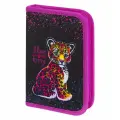 Пенал BRAUBERG с наполнением, 1 отд, 1 откидная планка, 24 предмета, Leopard, 272350