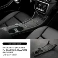 Италия Супер замшевая накладка на центральную консоль автомобиля, панель переключения передач для Mercedes Benz A Class W176 CLA C117 GLA X156 2013-2018 Black