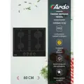 Газовая варочная панель Ardo GHK64GTCB2 60 см, закаленное стекло, чугунные решетки, газ-контроль, электроподжиг