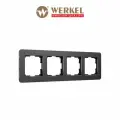 Рамка из металла на 4 поста Werkel Platinum W0042608 черный алюминий