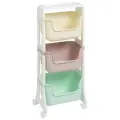 VIOLET Этажерка Junior напольная 3-х ярусная на колесах (микс) 771300