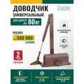 Доводчик дверной морозостойкий DORF ECONOMY, до 80кг, коричневый, L8223_brown_eco