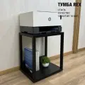 Тумба под принтер WALMI REX 55x30x46 (черный) LOFT, основание металл.