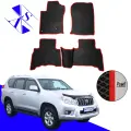 Автомобильные коврики EVA/ЕВА/ЭВА для Toyota Land Cruzer Prado 150 2009-2013 черный красный