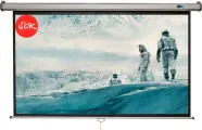 Экран для проектора S'OK SCPSW-186x104GR 84 16:9 настенно-потолочный, ручной, матовый, серый
