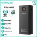 ROMOSS 27000 мАч Мощный внешний аккумулятор 65 Вт PD30W с быстрой зарядкой PEA27S pro для ноутбука Xiaomi 14 Xiaomi iphone 15