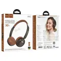Наушники накладные Hoco W62 коричневые / Bluetooth 5.4 / 40 мм динамик / 98 дБ / 30 часов работы