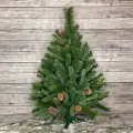 Елка настольная Мендоза с шишками 91 см, леска и ПВХ, Ели Пенери, MDZ091