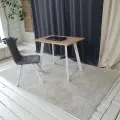Компьютерный стол Ник Дуб 90*60 см. Белые ножки