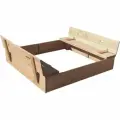 Песочница Капризун с крышкой-скамейкой неокрашенная 150*150 см