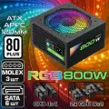 Блок питания для ПК 800W ATX ZIRCON RGB-800 Черный 20+4pin 4+4pin 2*6+2pin 6*SATA 3*MOLEX вентилятор 120мм с подсветкой RGB