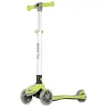 Премиальный детский самокат Plank Cyber, подсветка в 3 колесах, ножной тормоз, зеленый
