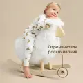 331930, Качалка детская Happy Baby Woolly, из натурального дерево, веселая увлекательная игрушка, овечка вулли
