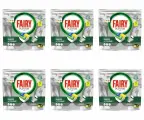 Fairy Капсулы для посудомоечной машины Platinum, All in 1, Лимон, 12 шт в уп, 6 уп