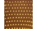 Светодиодная гирлянда сетка, 2х1.5 м, 144 теплых белых LED-огней, прозрачный ПВХ, контроллер, IP20, Serpantin
