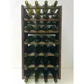 Винный стеллаж из дерева на 28 бутылок коричневый