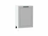 Шкаф нижний с 1-ой дверцей Глетчер, цвет фасада Гейнсборо Силк, цвет каркаса Белый, 816*500*478 мм