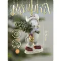 Елочная игрушка Мышь с елочкой, полирезин, 8,5 см, новогодний декор, 1 шт