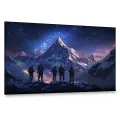 Картина на холсте интерьерная 100х60 см, альпинисты, звездное небо, высокие вершины, анимация, Disney-Pixar, чудо