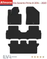 Коврики в салон ЭВА Allmone для Kia Sorento Prime 3 (UM) 2014 - 2020 задний цельный, черные, 4шт. / Киа Соренто Прайм 3