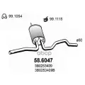 Резонатор VW Passat B5 /Variant 1.6/1.9TDI mot. AHL/ANA/ARM/AHH/AHU ASSO арт. 58.6047