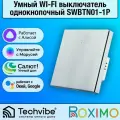 ROXIMO / Умный Wi-Fi выключатель, однокнопочный, платиновый, SWBTN01-1P
