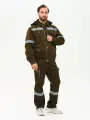Спецодежда, Костюм рабочий мужской, арт. 22341, куртка + полукомбинезон, цвет: хаки, 52-54 (170-176)